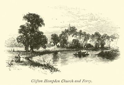 Église et ferry de Clifton Hampden - English School