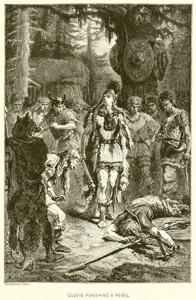 Clovis punissant un rebelle - English School
