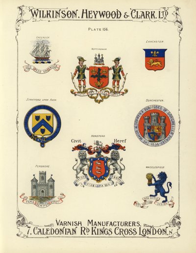 Armoiries des villes et cités britanniques - English School