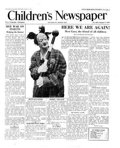 Coco le Clown, première page de 