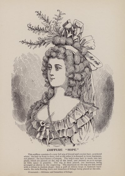 Coiffure "Hope" (engraving) - English School