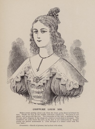 Coiffure Louis XIII (engraving) - English School