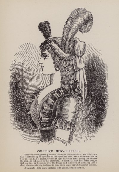 Coiffure Merveilleuse (engraving) - English School
