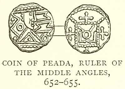 Pièce de monnaie de Peada, souverain des Angles du Milieu, 652-655 - English School