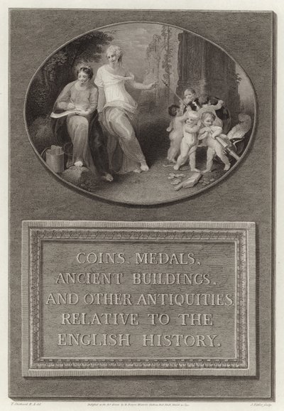Pièces de monnaie, médailles, bâtiments anciens et autres antiquités relatives à l