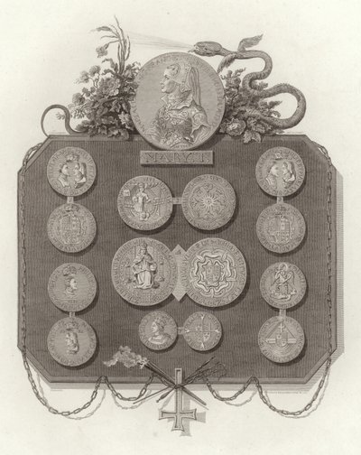 Pièces de monnaie de Marie Ire - English School