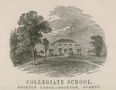 École collégiale, Brixton Lodge, Brixton, Surrey - English School