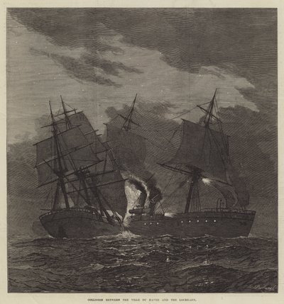 Collision entre la Ville du Havre et le Lochearn - English School