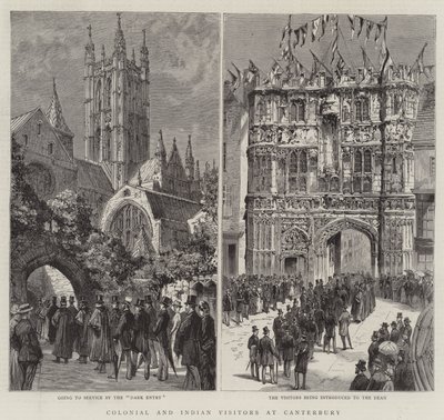 Visiteurs coloniaux et indiens à Canterbury - English School
