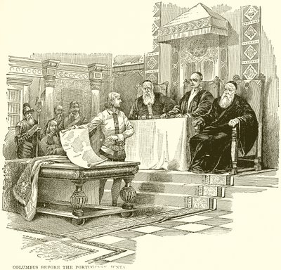 Colomb devant la junte portugaise - English School