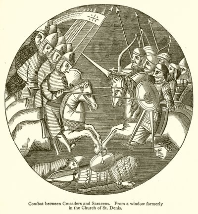 Combat entre croisés et Sarrasins - English School