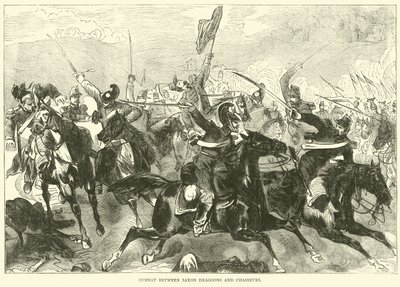 Combat entre dragons saxons et chasseurs, septembre 1870 - English School