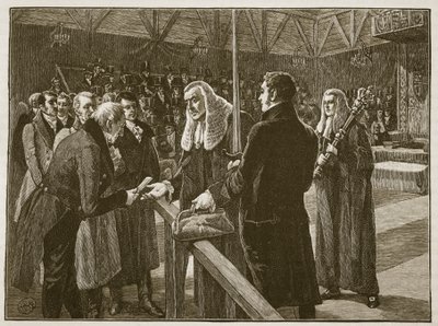 Conférence entre les Chambres du Parlement, 1835 (illustration de Cassells Illustrated History of England) - English School