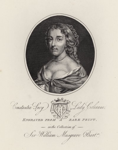 Constantia Lucy, Lady Colerane (gravure) - English School