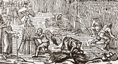 Gravure contemporaine montrant la récolte - English School