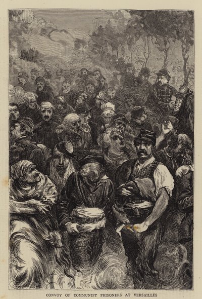 Convoi de prisonniers communistes à Versailles (gravure) - English School
