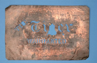 Pochoir en cuivre de The Tiger, Warranted - English School