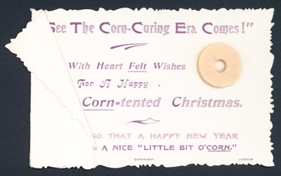 Coussinets pour pieds, carte de Noël - English School