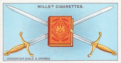 Bible de couronnement et épées - English School