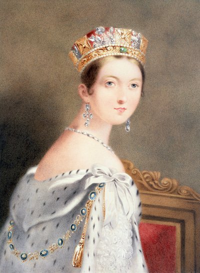 Portrait de couronnement de la reine Victoria - English School