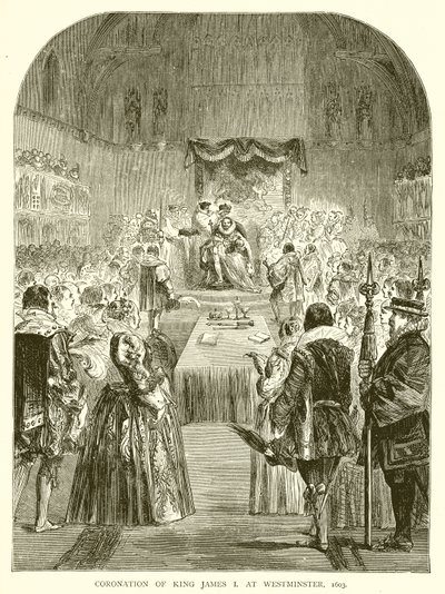 Couronnement du roi Jacques Ier à Westminster, 1603 - English School