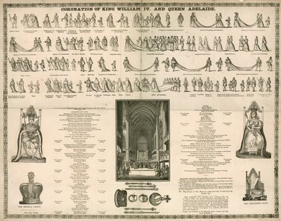 Couronnement du roi Guillaume IV et de la reine Adélaïde - English School