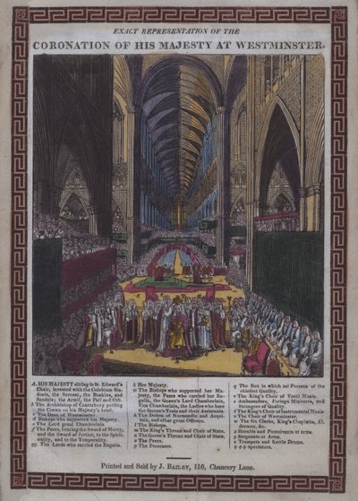 Couronnement de Sa Majesté George III à Westminster - English School