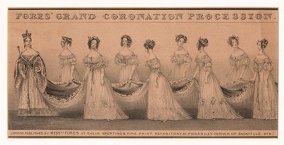Procession du couronnement de la reine Victoria, Londres - English School