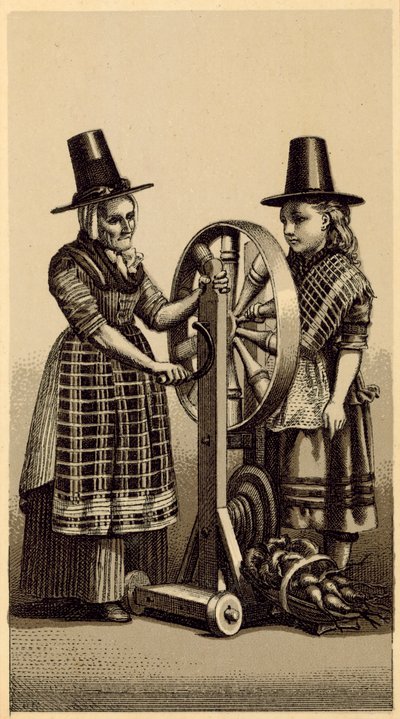 Costumes du Pays de Galles : Spinning Jenny - English School