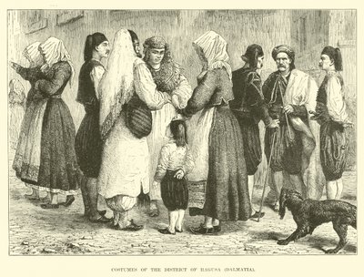 Costumes du district de Raguse, Dalmatie - English School