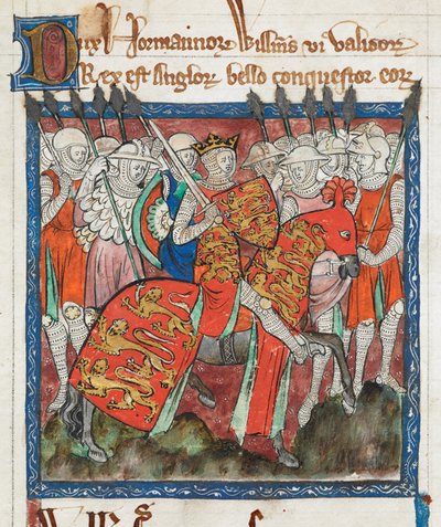 Guillaume le Conquérant chevauchant avec ses soldats, 