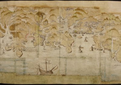 Carte de la côte entre Fowey et Salcombe, incluant Plymouth. Partie d