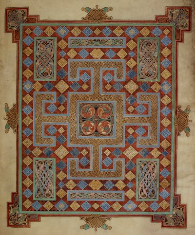 Cotton Nero D. IV, f.138v Page de tapis introduisant l