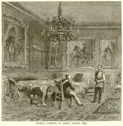 Salle du conseil, palais de St. Jamess, 1840 - English School