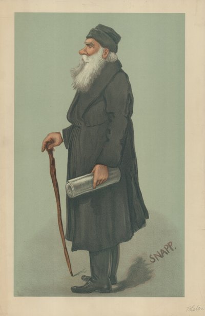 Comte Lyof Nikolaivitch Tolstoï, 24 octobre 1901, caricature de Vanity Fair - English School