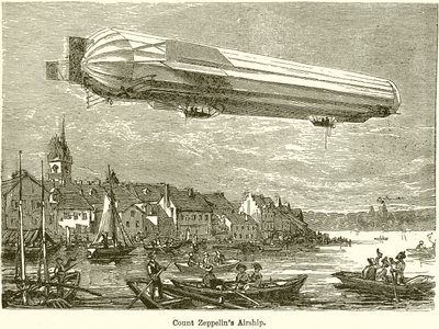 Le dirigeable du comte Zeppelin - English School