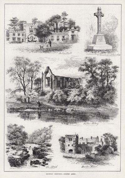 Croquis de campagne, Bolton Abbey - English School