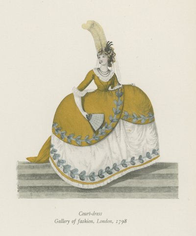 Court-Dress. Gallery of Fashion, Londres, 1798 - English School
