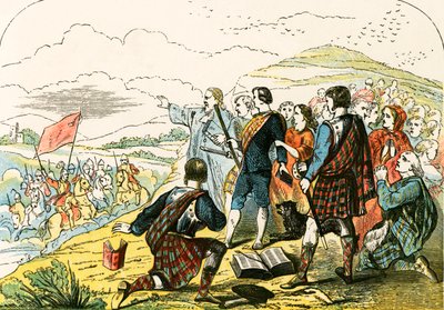 Covenanters attaqués par les troupes du roi - English School
