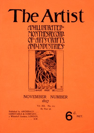 Couverture du magazine The Artist, novembre 1897 - English School