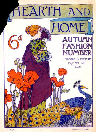 Couverture du magazine Hearth and Home, 14 octobre 1897 - English School