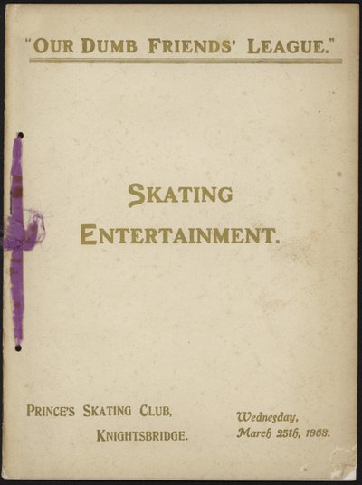 Couverture du programme de patinage de Our Dumb Friends League - English School