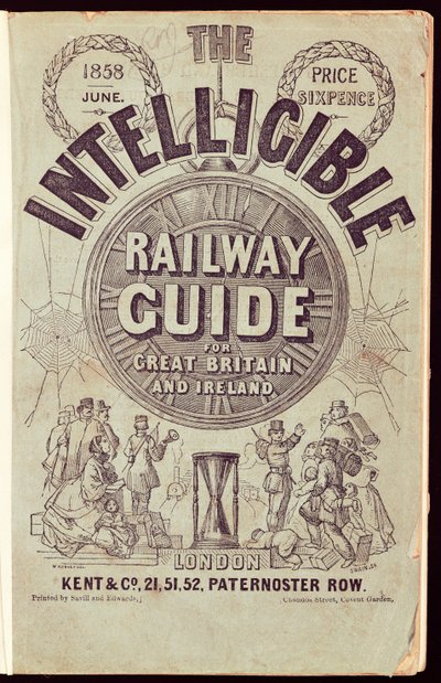Couverture de "The Intelligible Railway Guide", juin 1858 (impression) - English School