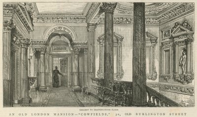 Cowfields, 30 Old Burlington Street : Galerie au niveau du salon - English School