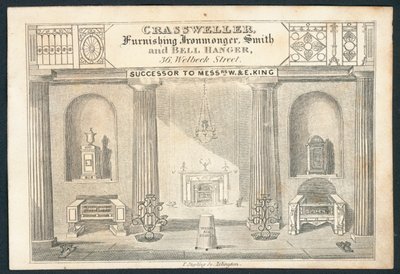 Crassweller, quincaillier, forgeron et poseur de cloches, carte de visite - English School