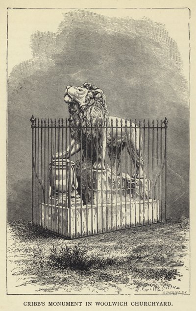 Monument de Cribb dans le cimetière de Woolwich - English School