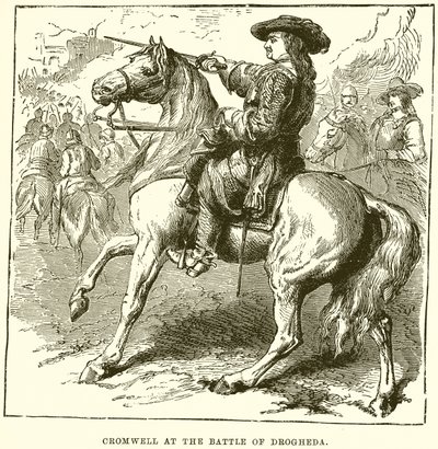 Cromwell à la bataille de Drogheda - English School