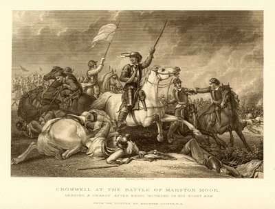 Cromwell à la bataille de Marston Moor - English School