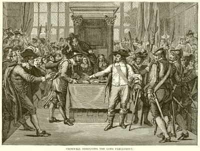 Cromwell dissolvant le Long Parlement - English School