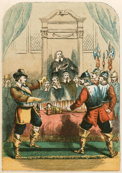 Cromwell dissolvant le Long Parlement - English School